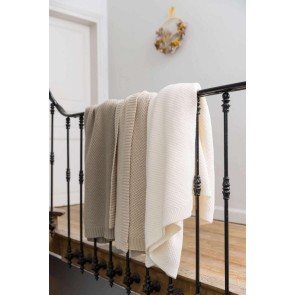 SOFA BLANKET VIVARAISE DANILO IVOIRE 130x160 100% POLYESTER 2