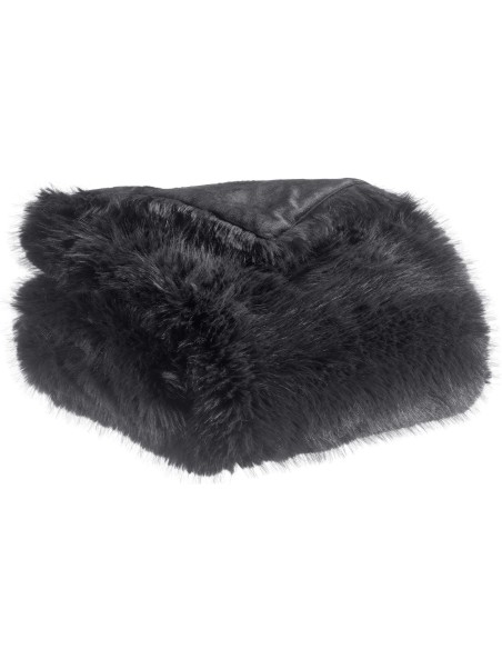 SOFA BLANKET VIVARAISE NOLAN CAVIAR 130x170 100% RECYCLED POLYESTER