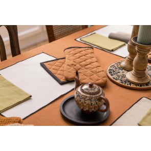 KITCHEN PLATE GLOVE WINKLER GRACE CARAMEL 15x32 100% COTTON 2
