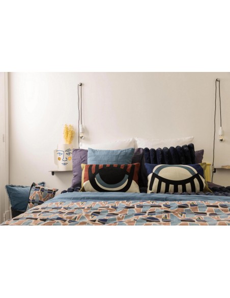 CUSHION VIVARAISE FAREL GERANIUM 30x50 100% COTTON