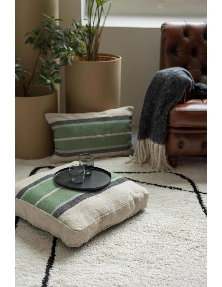 FLOOR CUSHION VIVARAISE GATSBY EUCALYPTUS 55x55x10 100%POLYETHYLENE TEREPHTA