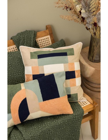 HANDMADE CUSHION VIVARAISE BERTILLE EPICE 45x45 100% COTTON