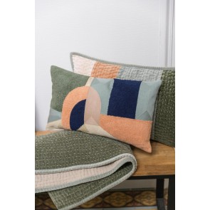 CUSHION VIVARAISE ELISE PATCHS COBALT 40x65 100% VELVET... 2