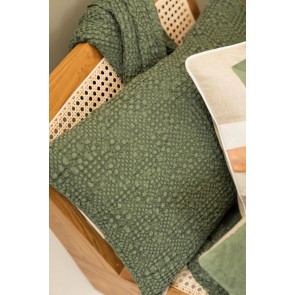 BED COVER VIVARAISE TANA OLIVE 240×260 100% COTTON 2