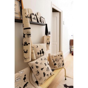 KITCHEN APRON WINKLER DUBOUT 3 CHATS BEIGE 72x85 100% COTTON 2
