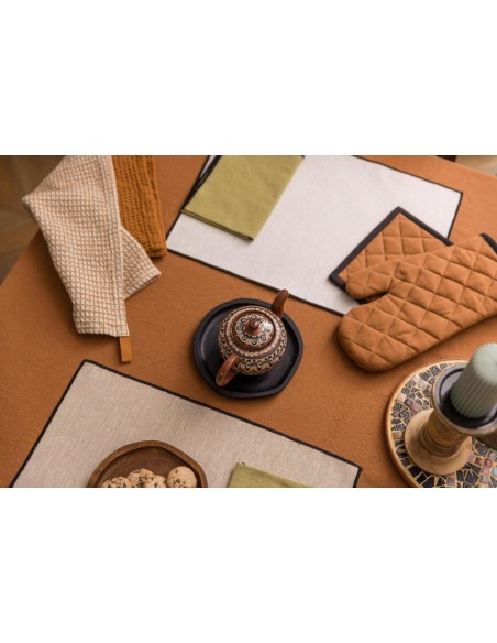 TABLECLOTH WINKLER GRACE CARAMEL 170x300 100% COTTON