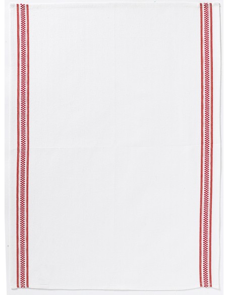 KITCHEN TOWEL WINKLER BANDE DAMIER ROUGE 50x70 100% COTTON