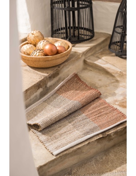 ΧΑΛΙ VIVARAISE KARAN TERRACOTTA 200x290 80% SEAGRASS 20% ΒΑΜΒΑΚΙ