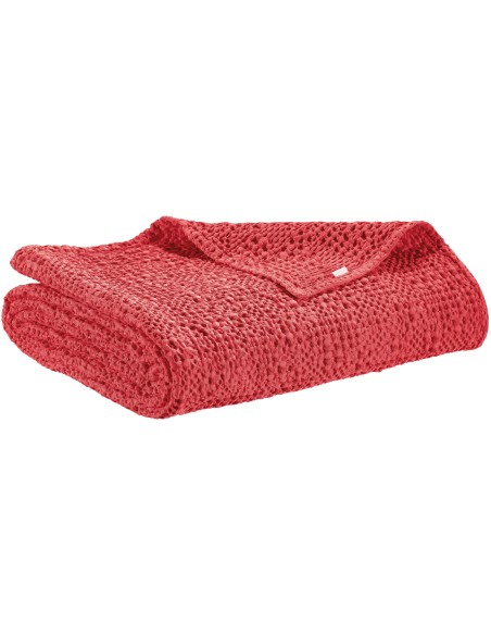 THROW VIVARAISE TANA FRAMBOISE 180X260 100%COTTON