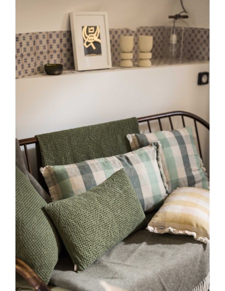 THROW VIVARAISE MAIA EUCALYPTUS 140x200 100% RECYCLED COTTON