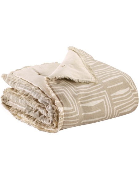 THROW VIVARAISE TINA NATUREL 135x200 100% LINEN