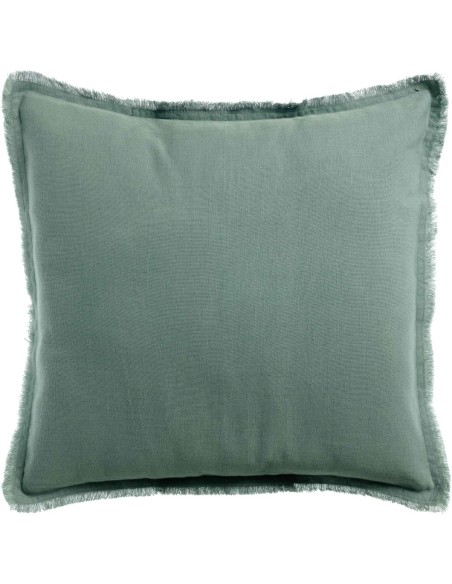 ΜΑΞΙΛΑΡΙ VIVARAISE LALY PRUSSE 45x45 50% ΛΙΝΟ 50% ΒΑΜΒΑΚΙ