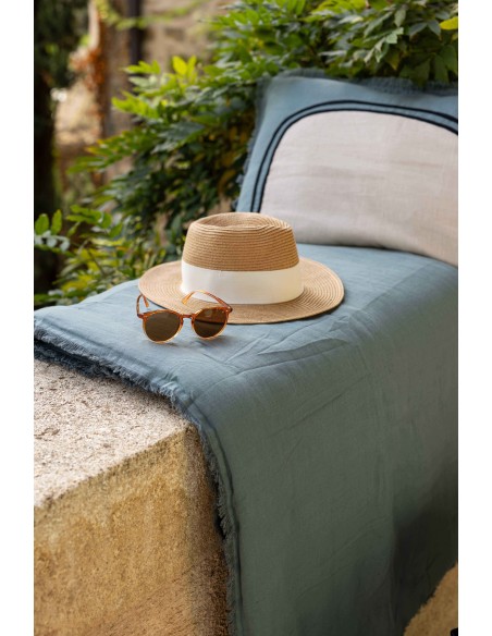 CUSHION VIVARAISE LALY PRUSSE 45x45 50% LINEN 50% COTTON