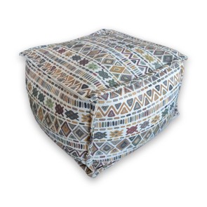 ΠΟΥΦ ΕΘΝΙΚ 55x55x30 70%VISCOSE - 30%LINO