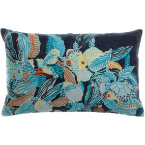HANDMADE CUSHION VIVARAISE DORI MARINE 30x50 100% COTTON