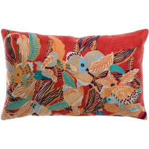 HANDMADE CUSHION VIVARAISE DORI PAPAYE 30x50 100% COTTON