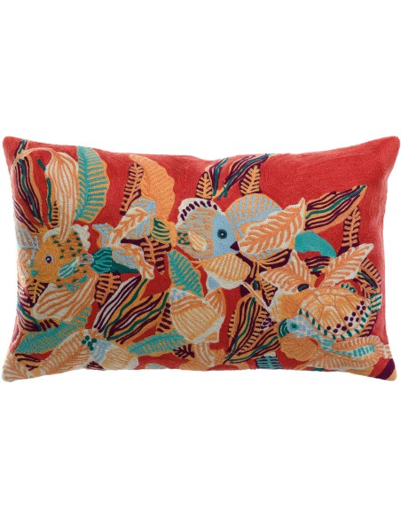 HANDMADE CUSHION VIVARAISE DORI PAPAYE 30x50 100% COTTON