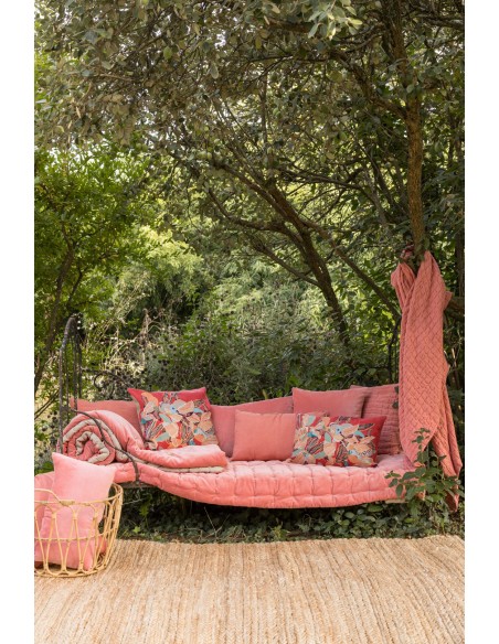 HANDMADE CUSHION VIVARAISE DORI PAPAYE 30x50 100% COTTON