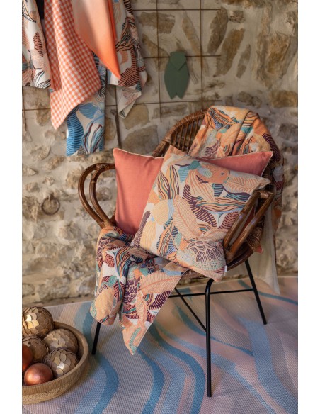 CUSHION VIVARAISE DORI PAPAYE 30x50 IMPRIME 55% LINEN 45% COTTON