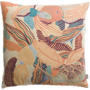 CUSHION VIVARAISE DORI PAPAYE 45x45 IMPRIME 55% LINEN 45%...