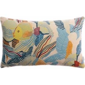 CUSHION VIVARAISE DORI LAGON 30x50 IMPRIME 55% LINEN 45%...