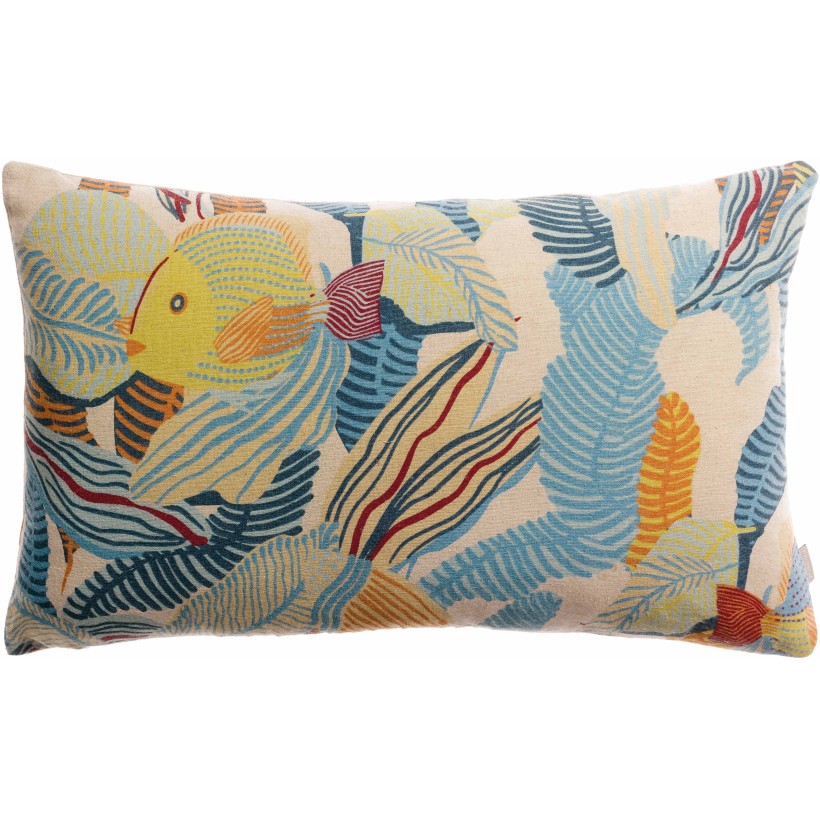 CUSHION VIVARAISE DORI LAGON 40x65 IMPRIME 55% LINEN 45% COTTON