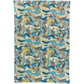THROW VIVARAISE DORI LAGON 135x200 55%LINEN 45%COTTON 2