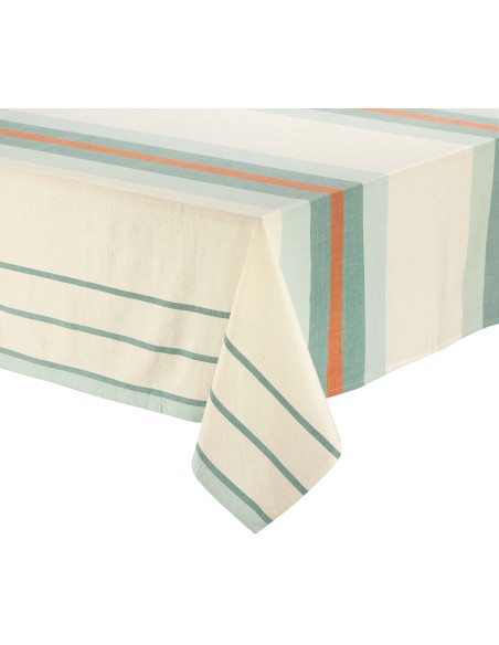TABLECLOTH WINKLER YUNA VERT EAU  170x250 100% RECYCLED COTTON