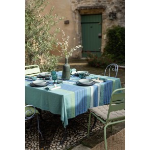 TABLECLOTH WINKLER YUNA VERT EAU  170x250 100% RECYCLED... 2