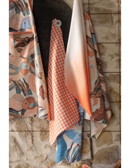 KITCHEN TOWEL WINKLER TIE&DYE PECHE 50x70 100% RECYCLED COTTON