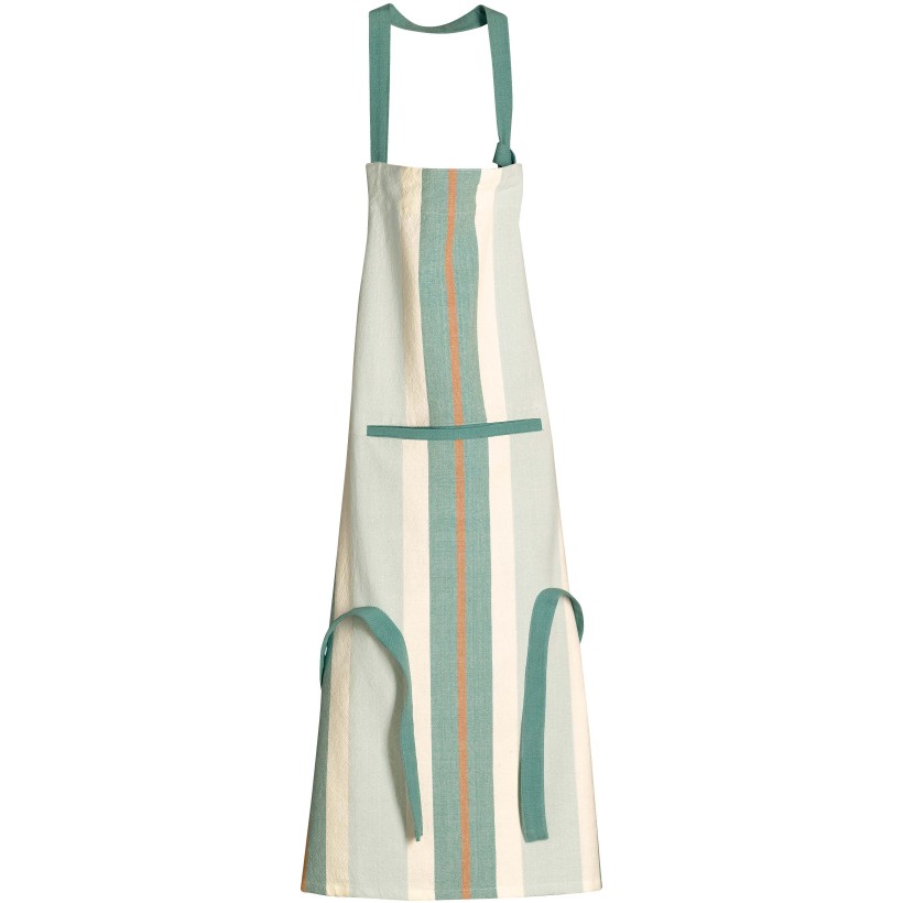 KITCHEN APRON WINKLER YUNA VERT EAU 72x85 100% RECYCLED COTTON