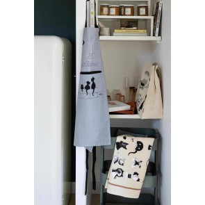KITCHEN APRON WINKLER DUBOUT CHATS TOUR EIFFEL GRIS 72x85... 2