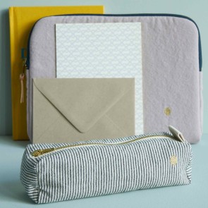 PENCIL CASE LA CERISE FINETTE CAVIAR ORGANIC COTTON 2
