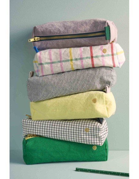 PENCIL CASE LA CERISE FINETTE CAVIAR ORGANIC COTTON