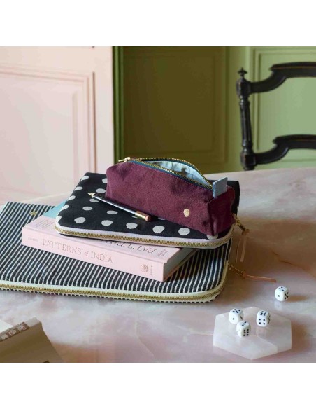 PENCIL CASE LA CERISE IONA WINE ORGANIC COTTON
