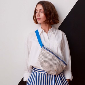 BUM BAG LA CERISE STYLO BLEU 28x19 ORGANIC COTTON 2