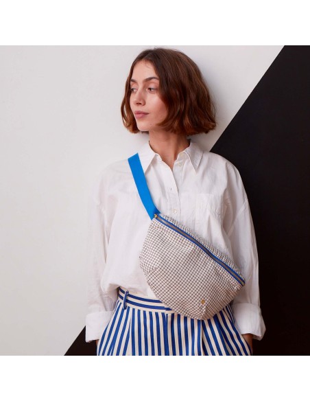 BUM BAG LA CERISE STYLO BLEU 28x19 ORGANIC COTTON