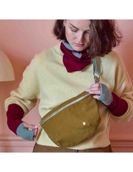 ΤΣΑΝΤΑΚΙ ΜΕΣΗΣ LA CERISE IONA ΜΟΥΣΤΑΡΔΙ 28X19 ΑΠΟ ΟΡΓΑΝΙΚΟ ΒΑΜΒΑΚΙ