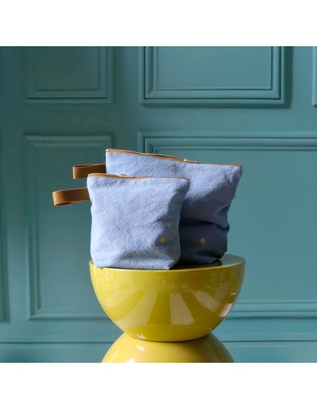 TOILETRY BAG LA CERISE IONA BLUETIFUL 22x18 ORGANIC COTTON