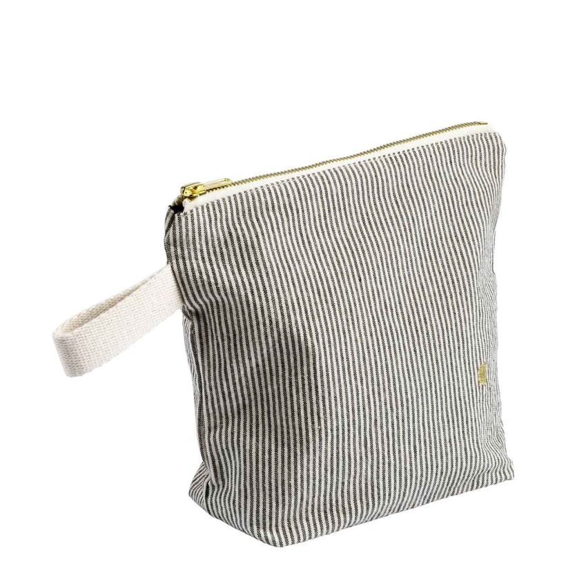 TOILETRY BAG LA CERISE FINETTE CAVIAR  22x18 ORGANIC COTTON