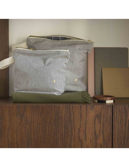 TOILETRY BAG LA CERISE FINETTE CAVIAR  22x18 ORGANIC COTTON