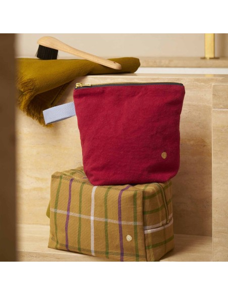 TOILETRY BAG LA CERISE IONA CHERRY 22x18 ORGANIC COTTON