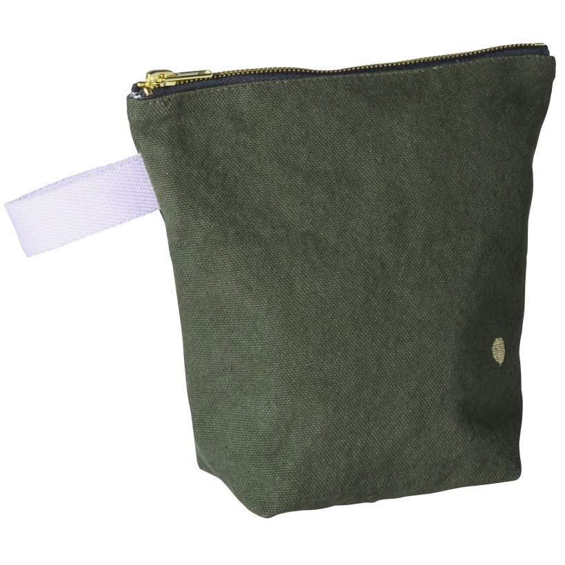 TOILETRY BAG LA CERISE IONA KALE 22x18 ORGANIC COTTON