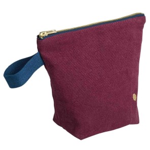 TOILETRY BAG LA CERISE IONA WINE 22x18 ORGANIC COTTON