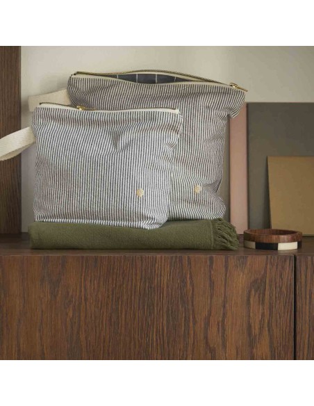 TOILETRY BAG LA CERISE FINETTE CAVIAR 28x23 ORGANIC COTTON