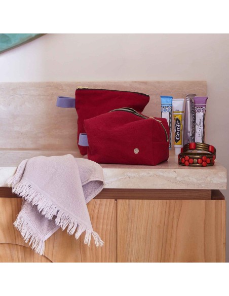 TOILETRY BAG LA CERISE IONA CHERRY 28x23 ORGANIC COTTON