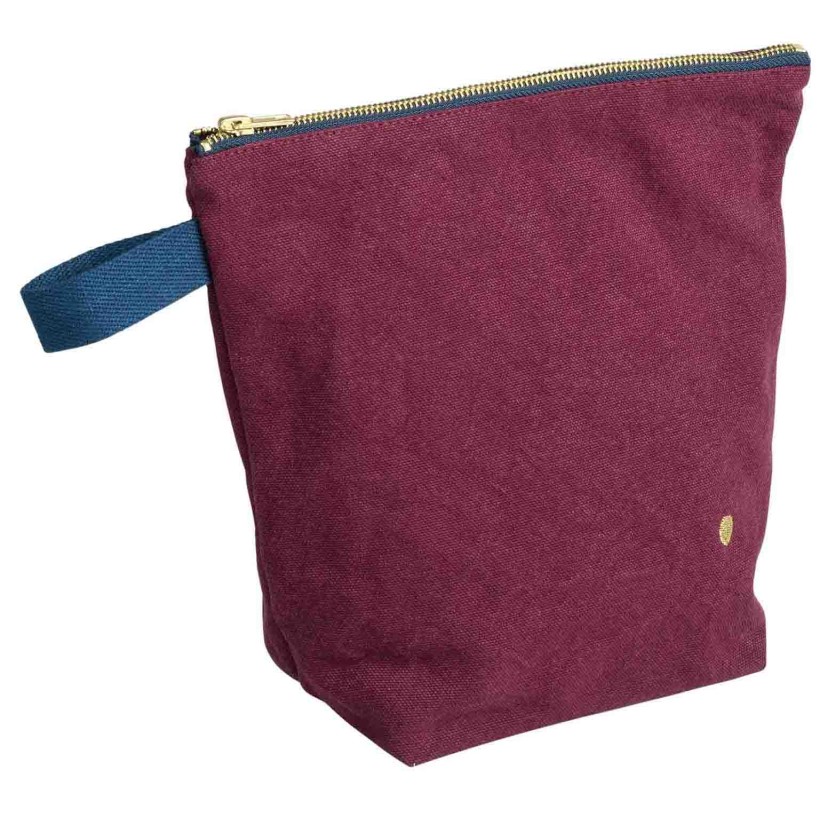 TOILETRY BAG LA CERISE IONA WINE 28x23 ORGANIC COTTON