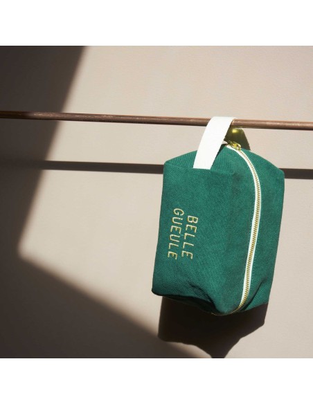 TOILETRY BAG LA CERISE CUBE BELLE GUEULE NORI BRODE 15.50x10 ORGANIC COTTON