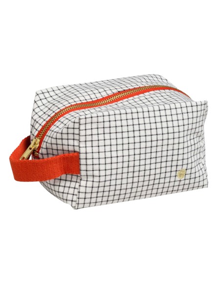 TOILETRY BAG LA CERISE CUBE STYLO ROUGE 15.50x10 ORGANIC COTTON