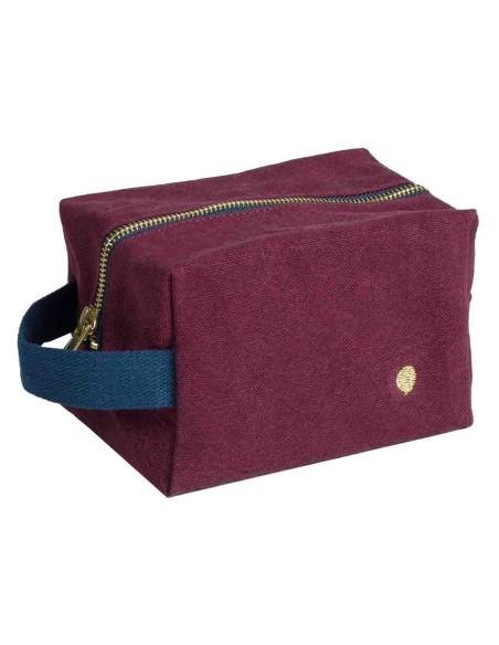 TOILETRY BAG LA CERISE CUBE IONA WINE 15.50x10 ORGANIC COTTON